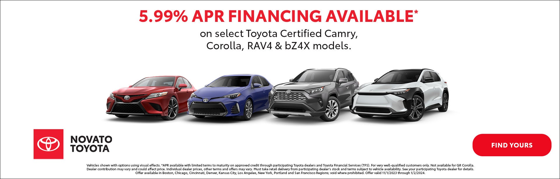 Toyota Certified Used Vehicle Offer | Novato Toyota in Novato CA