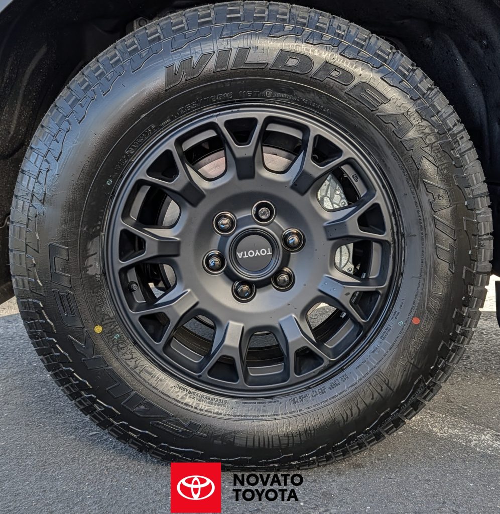 Close-up of 18-inch TRD cast aluminum wheel for Toyota SUV and Trucks with Upgraded center cap