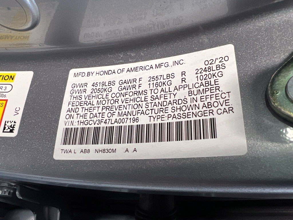 2020 Honda Accord Hybrid EX