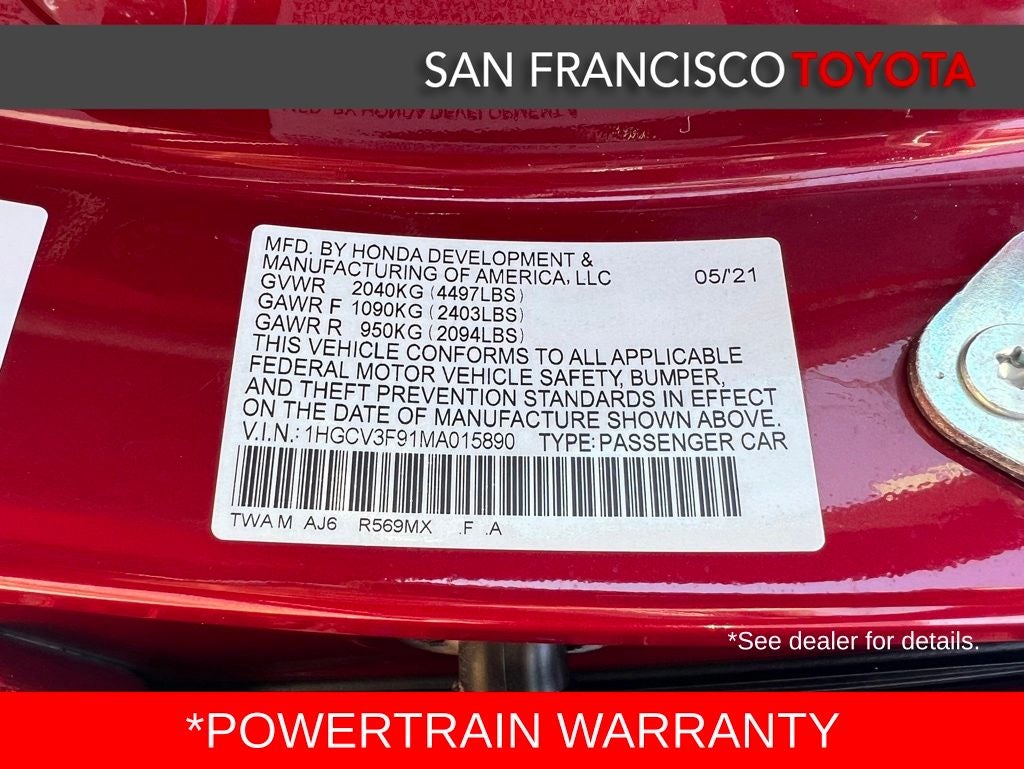 2021 Honda Accord Hybrid Touring