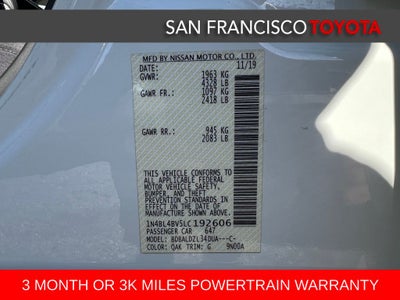 2020 Nissan Altima 2.5 S