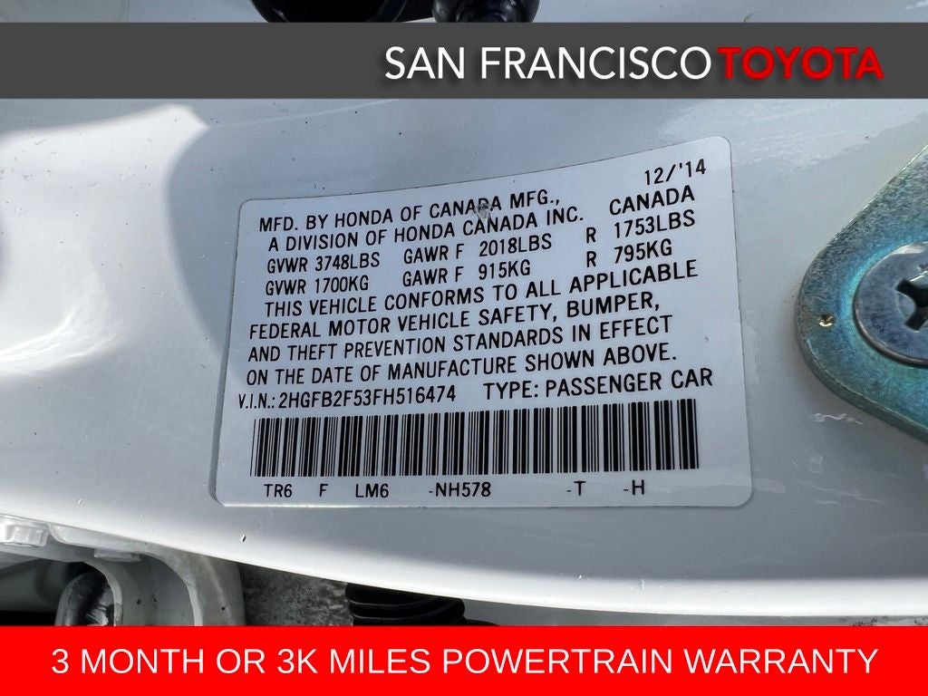 2015 Honda Civic LX
