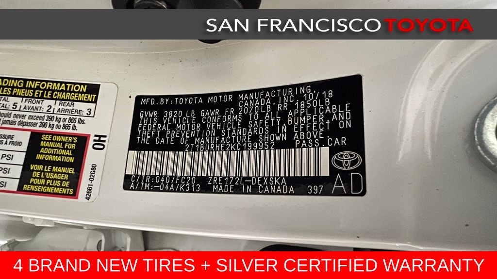 2019 Toyota Corolla SE