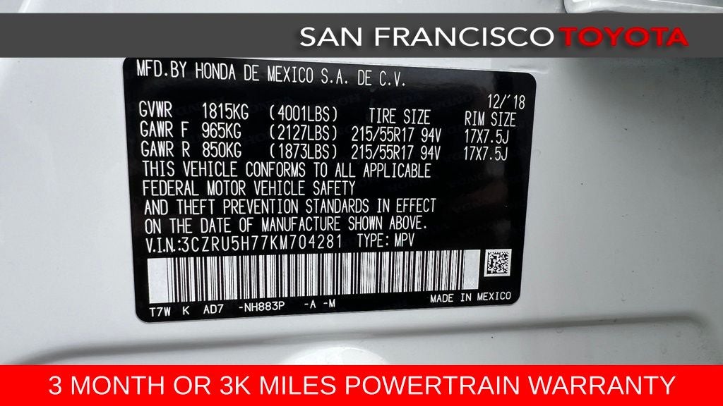 2019 Honda HR-V EX-L