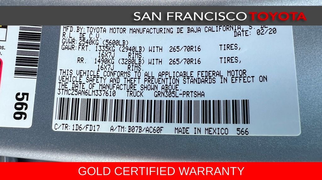 2020 Toyota Tacoma TRD Off-Road V6