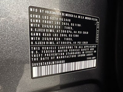 2020 Volkswagen Tiguan 2.0T SE R-Line Black 4Motion