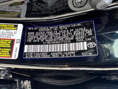 2019 Toyota Camry XSE