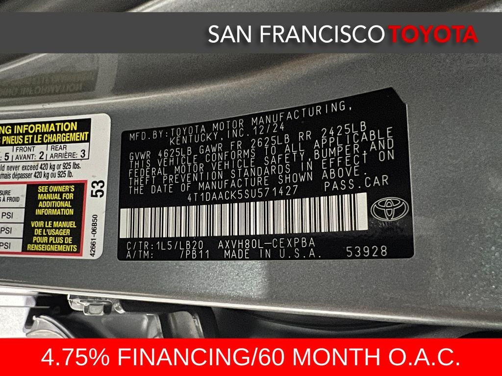 2025 Toyota Camry XSE