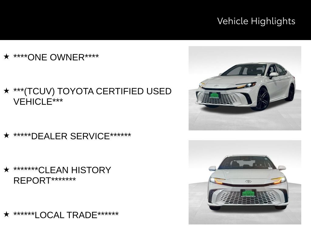 2025 Toyota Camry XSE