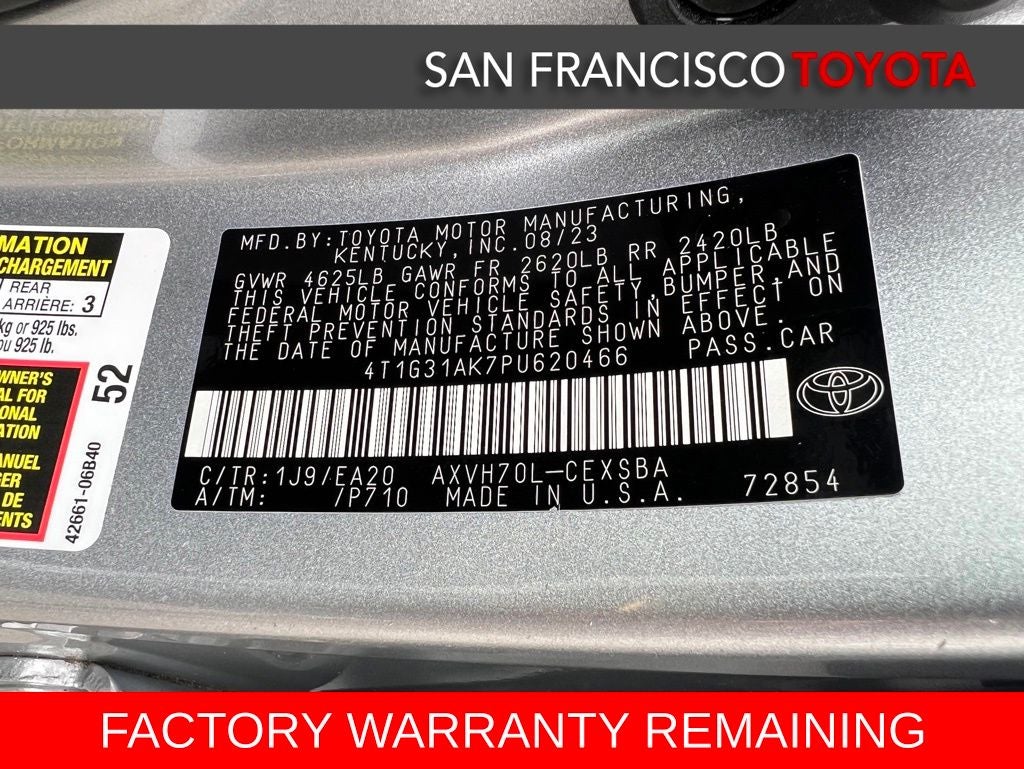 2023 Toyota Camry Hybrid SE