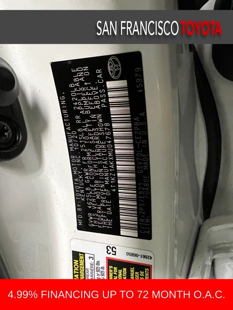 2021 Toyota Camry TRD V6