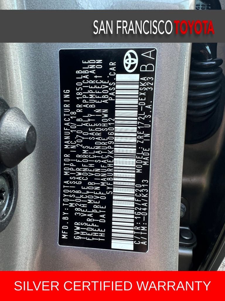 2019 Toyota Corolla SE