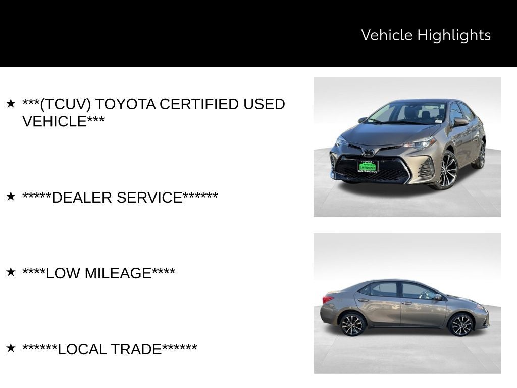 2019 Toyota Corolla SE
