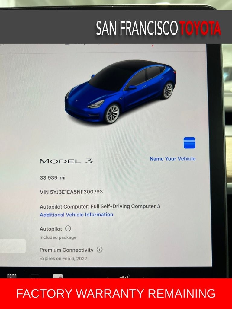2022 Tesla Model 3 RWD