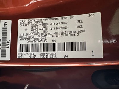 2025 Toyota Sequoia 1794 Edition