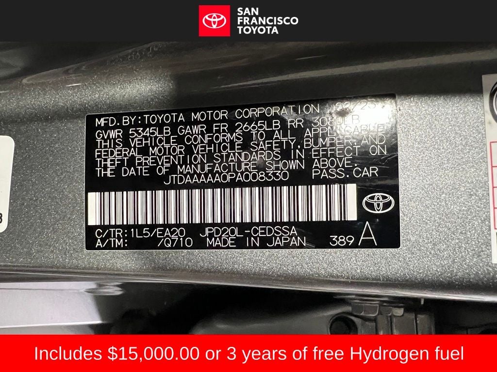 2023 Toyota Mirai XLE