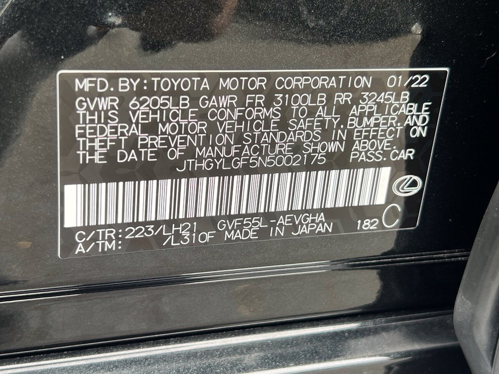2022 Lexus LS 500h Base
