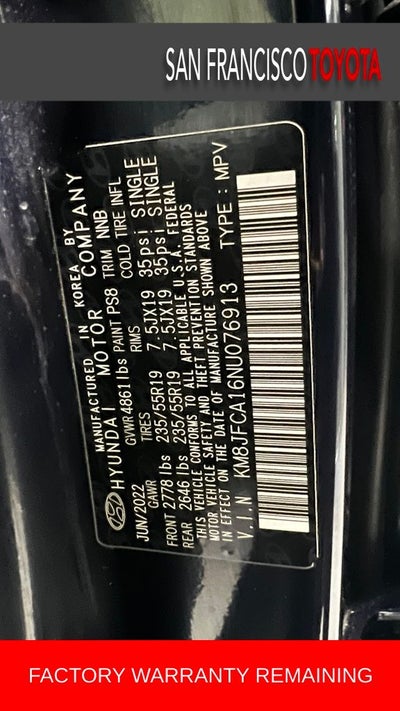 2022 Hyundai Tucson Hybrid SEL Convenience