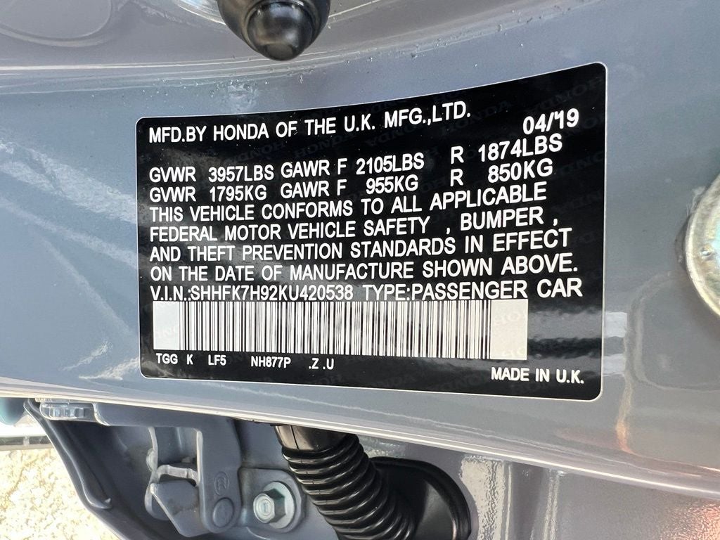 2019 Honda Civic Sport Touring