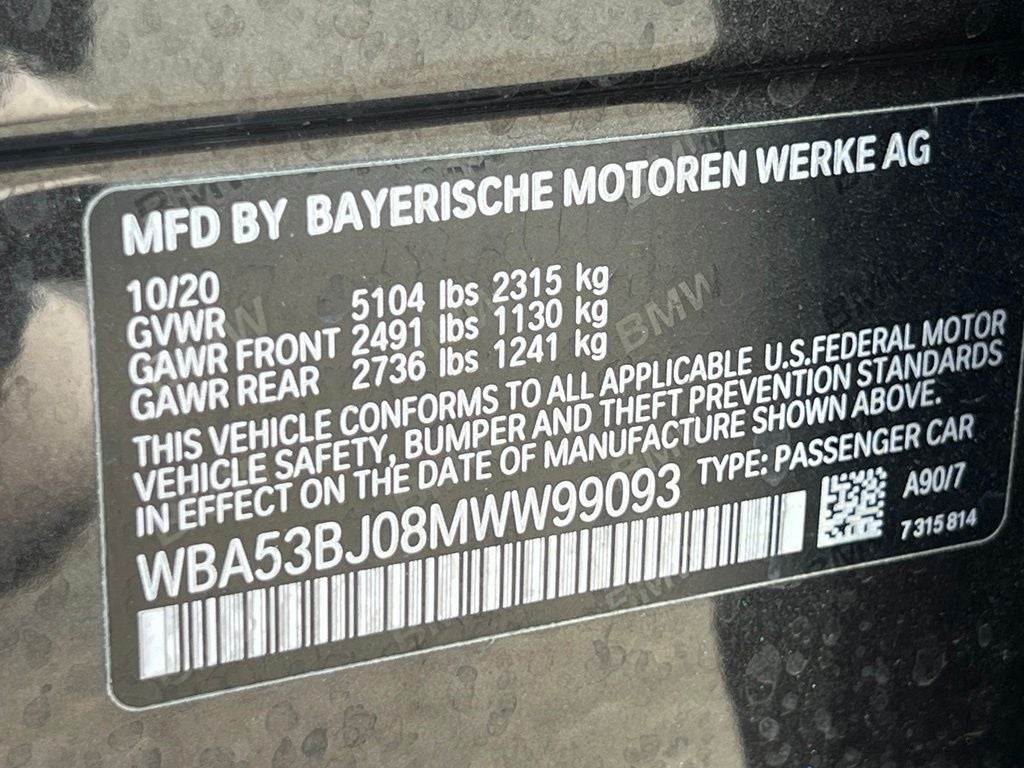 2021 BMW 5 Series 540i