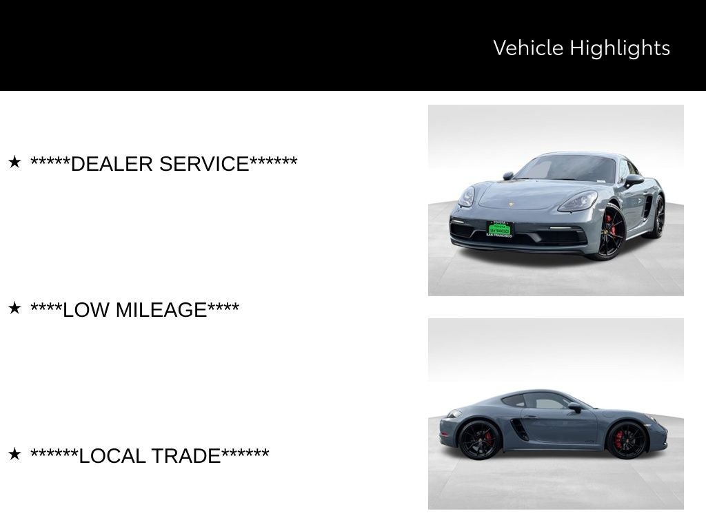 2018 Porsche 718 Cayman GTS