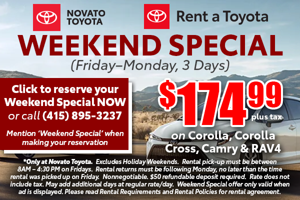 Rent a Toyota Weekend Special