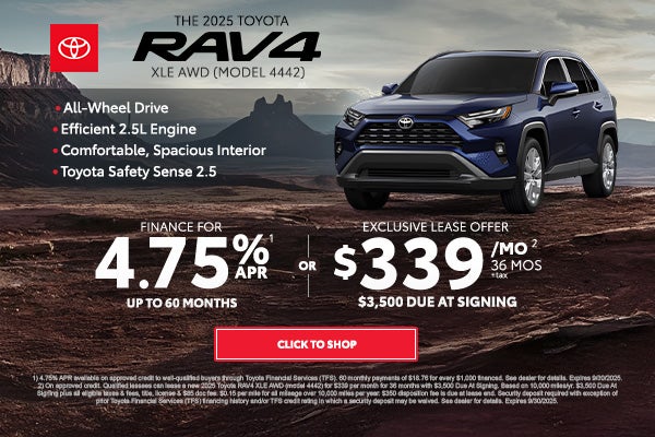 2025 RAV4 XLE Banner