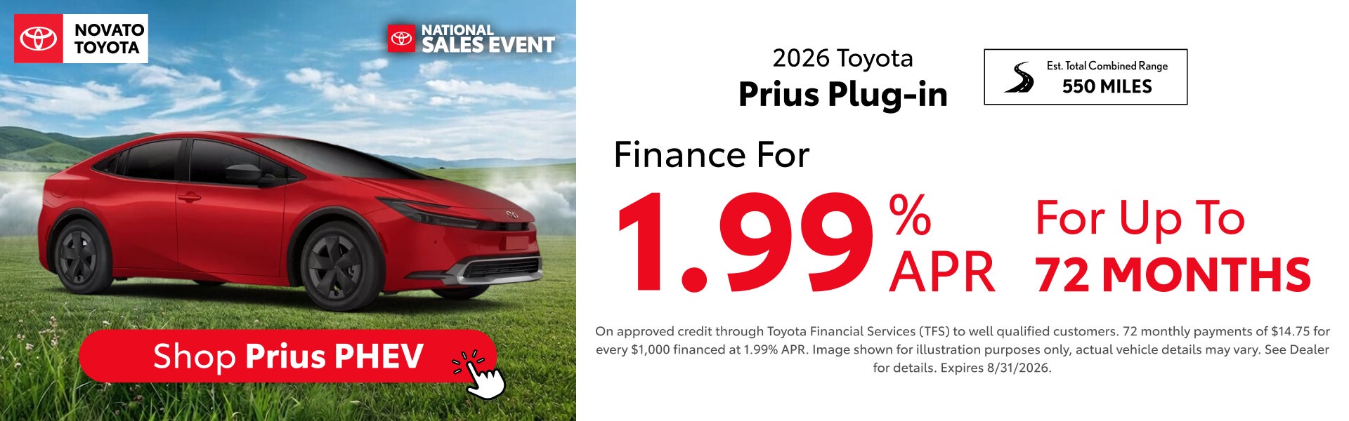 1.99% APR for 72 months 