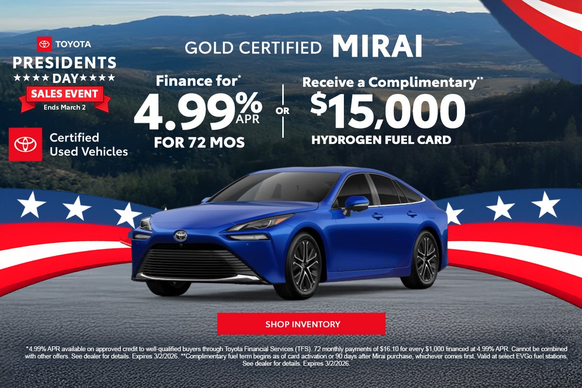Gold Certified2021 Toyota Mirai XLE 